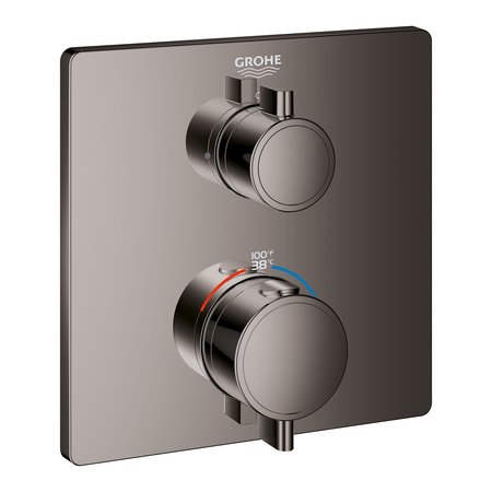 GROHE Single Function 2-Handle Thermostatic Valve Trim, Gray 24110A00